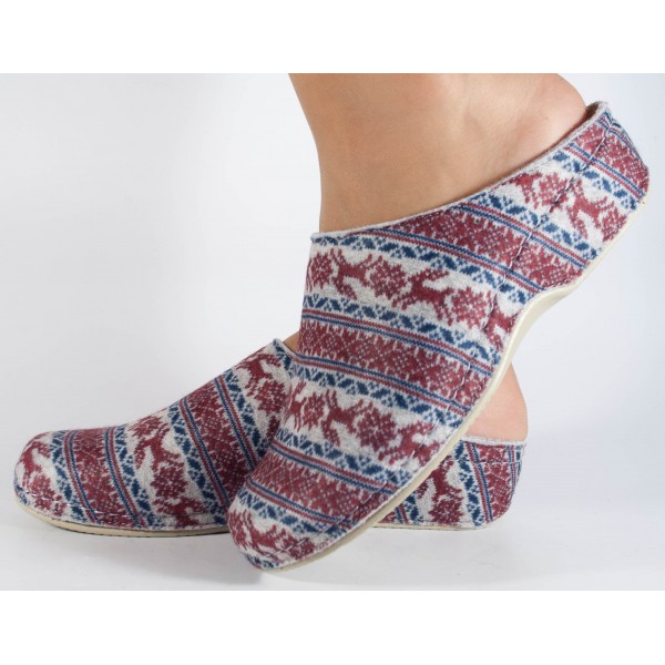 Papuci de casa MUBB din lana multicolori dama/dame/femei (cod 285-2-18)