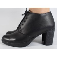 Botine/Pantofi negre din piele dama/dame/femei (cod SBF3)