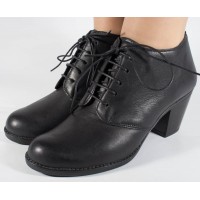 Botine/Pantofi negri din piele dama/dame/femei (cod SBF31)